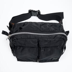 Porter Yoshida Tanker Waist Bag Large Black Nylon Japan Y2K Crossbody